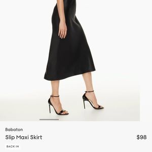 Aritzia Babton Slip Midi Skirt